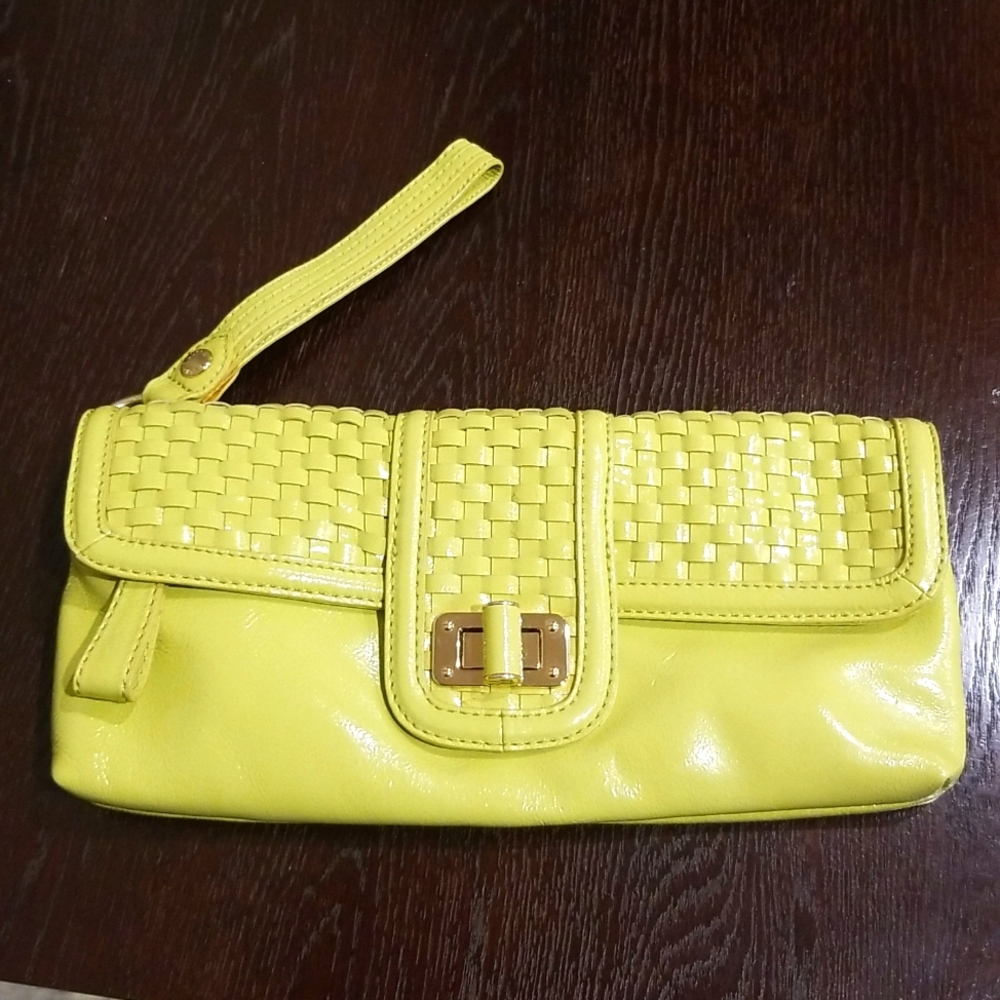 Elliott Lucca Leather Wristlet Clutch Bag